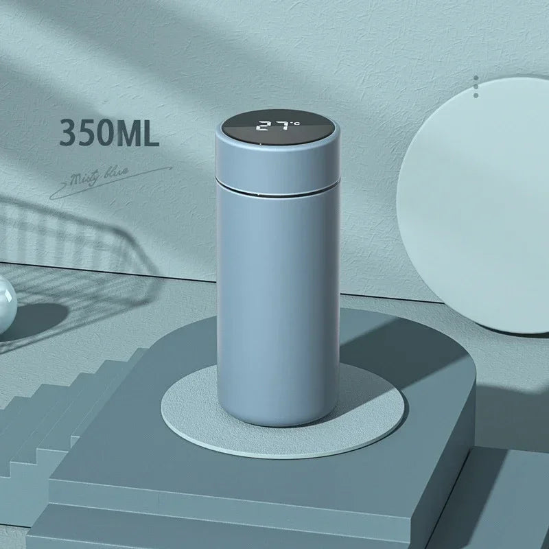 350ML Smart Thermos Water Bottle Intelligent Temperature Display Stainless Steel Vacuum Flasks Thermoses with Filter Tee Cup